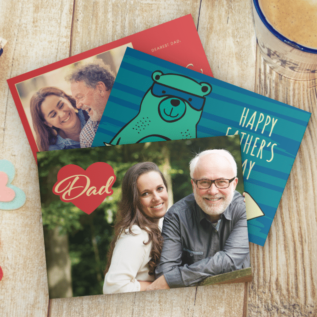 The beautiful Father's Day card templates available in the Waldo app