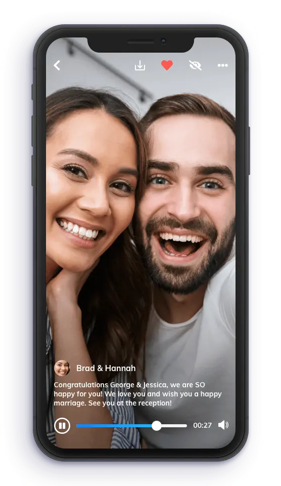 Phone Displaying a couple smiling