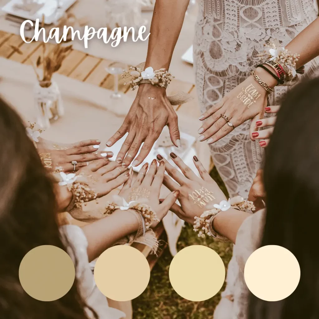 Champagne wedding color  