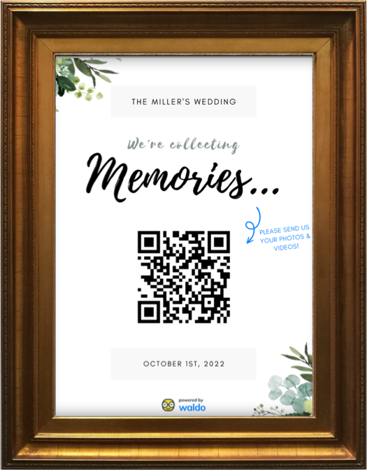 QR code on a picture frame